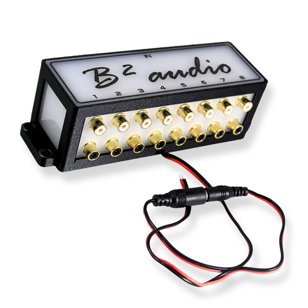 B2 Audio Cockbox 2x16 RCA Splitter Distribution Block w/ RGB LED Lights