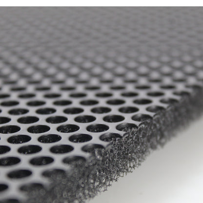 2' x 4' Black Metal Finish Mesh Grill with Foam Staggered Rows and 3/16" Holes