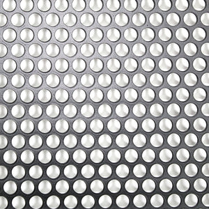 3' x 5' Black Metal Finish Mesh Grill Sheet Staggered Row with 5/32" Holes