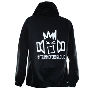 Black B2 Audio Logo 100% Cotton Hoodie w/ Riot Guy on Back