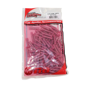 100 Pack Red Nylon Connectors 16 to 14 Gauge for Secure Electrical Installations