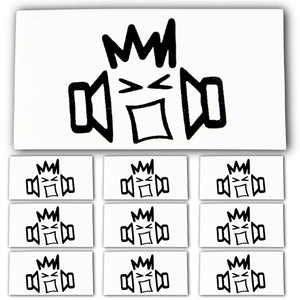 B2 Audio 10 Pack of 0 Gauge White Heat Shrink with B2 Audio Logo