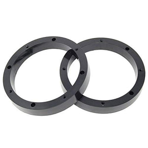 8.5" Black Plastic Speaker Spacer Ring Pair Universal Fit for Custom Installation