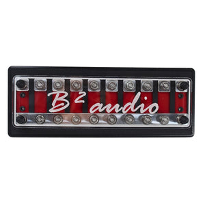 B2 Audio 10 Spot Heavy Duty ANL Fuse Distribution Block w/ Acrylic Cover