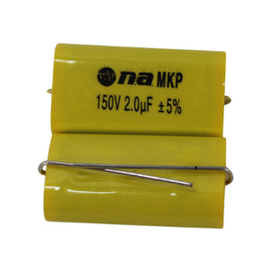 Pair of 2.0uF 150V 18000Hz at 4 Ohm Metalized Film Capacitor Bass Blockers