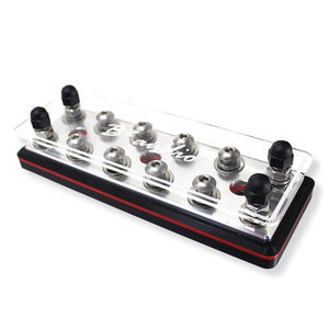 12 Spot Power / Ground 9/32 Terminal Lug Distribution Block - B2 Audio