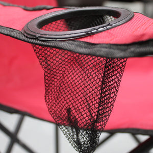 Official B2 Audio Quick Foldable Chair with It Can Never B2 Loud Slogan - Red