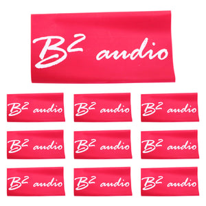 B2 Audio 10 Pack of 0 Gauge Red Heat Shrink with B2 Audio Logo