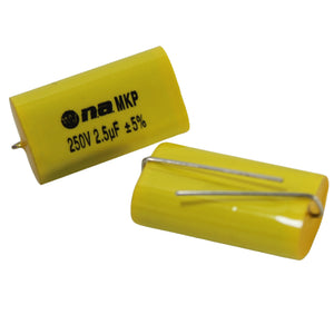 25 Pack of 2.5uF 250V 16000Hz at 4 Ohm Metalized Film Capacitor Bass Blockers