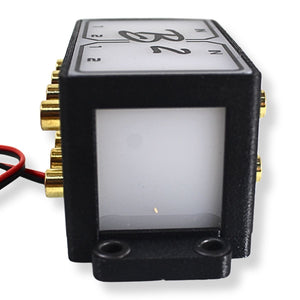 B2 Audio Cockbox 2-to-4 Pair RCA Splitter Distribution Block w/ RGB LED Lights