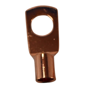 Pair of 4 Gauge Copper Ring Terminal Lugs 5/16 Inch Crimp Style Connectors