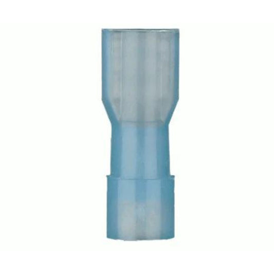 100 Pack 16–14 AWG Blue Nylon Female Quick Disconnects .110 Terminals BNFD110F