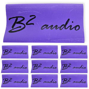 B2 Audio 10 Pack of 0 Gauge Purple Heat Shrink with B2 Audio Logo