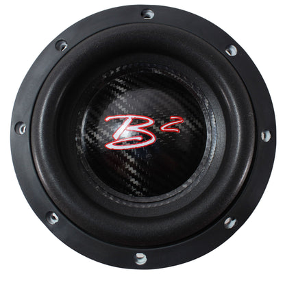 B2 Audio RAMPAGE Competition Series 6.5" 1000 Watt RMS Carbon Fiber Dual 2-Ohm 2" Voice Coil Subwoofer