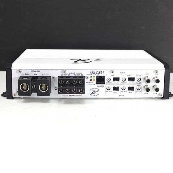B2 Audio RAGE 4-Ch 2.3K 2300 Watt 2-Ohm Class D Full Range Amplifier OPEN BOX