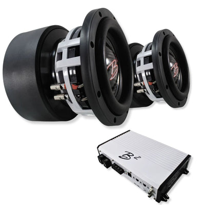 Dual B2 Audio RAMPAGE6-D1 6.5" 1000W RMS Subs with RAGE 2300.2 Amp