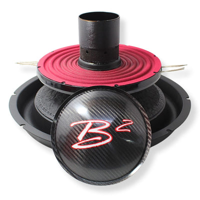 B2 Audio Rage Re-cone Kit Drop-In 15" 1-Ohm 3" Coil Carbon Fiber