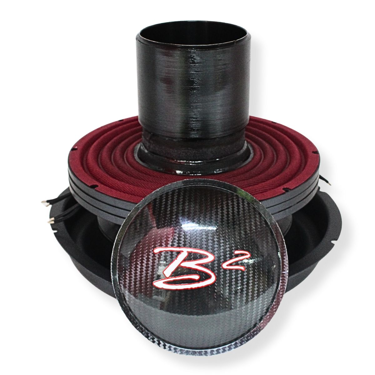 B2 Audio Rampage 12" Re-cone Kit Drop 1-Ohm 4" Coil Carbon Fiber