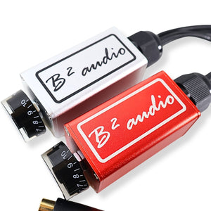 Official B2 Audio Aluminum Cased 18" RCA Bass Knob Red or Silver B2 Audio Logo