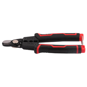 7" Heavy-Duty Carbon Steel Cable Cutter and Wire Stripper with Non-Slip Ergonomic Grip