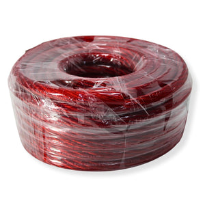 50Ft Pre Cut 0 Gauge Red CCA Power & Ground Wire Coil for Car Audio Systems