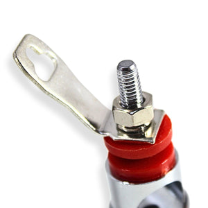 Big Jeff Audio 4 Gauge Tall Speaker Push Terminal Brass/Nickel Plated Red 25 Pack