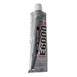 E6000 Industrial Strength Black Medium Viscosity Waterproof Adhesive- 3.7 fl oz