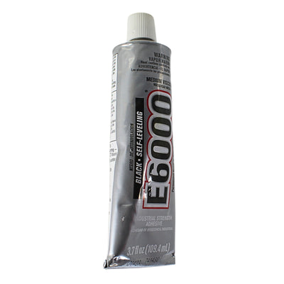 E6000 Industrial Strength Black Medium Viscosity Waterproof Adhesive- 3.7 fl oz