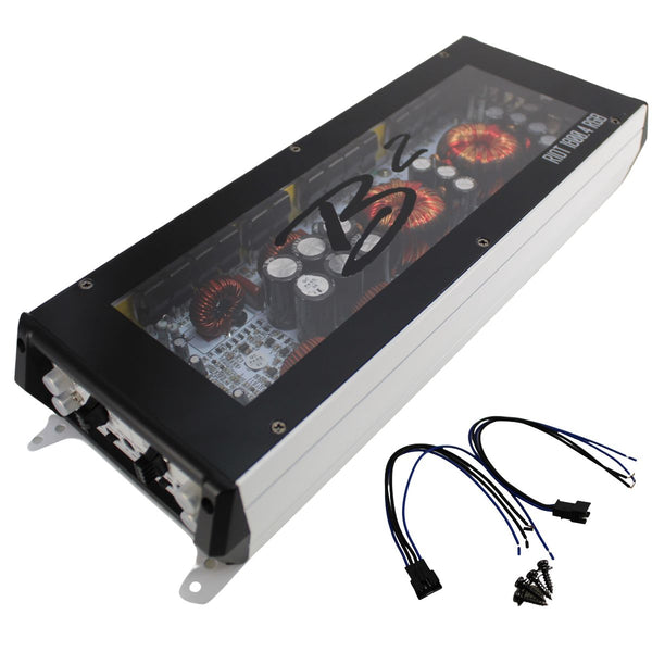 B2 Audio RIOT Half Bridge 4-Channel 1800W 2-Ohm Class D Full Range Amplifier w/ RGB LED