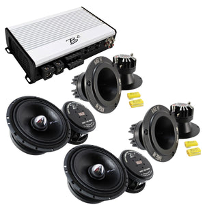 B2 Audio RAGE 1200.4 Amp + RAGE6P 6.5" Midrange + RAGE H1 Neo Tweeter Combo