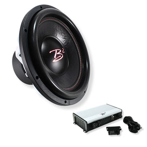 B2 Audio RIOT15-D2 15" 1000W RMS Subwoofer with RAGE 3500 Amp