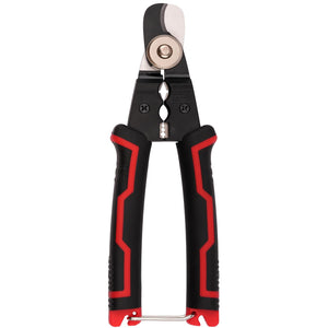 7" Heavy-Duty Carbon Steel Cable Cutter and Wire Stripper with Non-Slip Ergonomic Grip