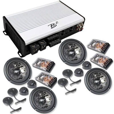 B2 Audio RAGE 4 Channel 1.2k Amp W/ 2 RIOT61-V2 Component Sets COMBO-15