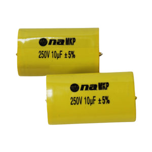 25 Pack of 10uF 250V 4000Hz at 4 Ohm Metalized Film Capacitor Bass Blockers