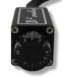 Official B2 Audio Aluminum Cased 30" RCA Bass Knob Black with B2 Logo