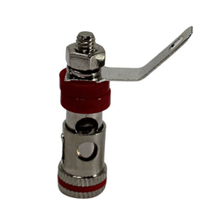 12 Gauge Brass Nickel Plated Positive Red Speaker Push Terminals Quick Connect