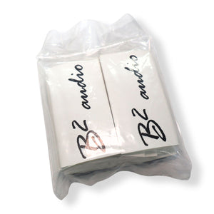 B2 Audio Heat Shrink 10 Pack of 0 Gauge White with B2 Audio or Riot Guy Logo