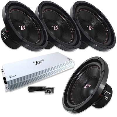 B2 Audio Subwoofer & Amplifier Combo ZERO6 w/4x RAVE 12" Subs