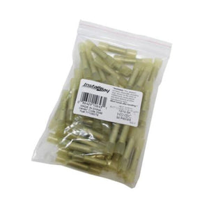 50 Pack Yellow Heat Shrink Butt Connectors 10 to 12 AWG Wire Terminals HSYBC