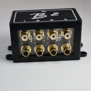 B2 Audio 1-to-4 Pair Cockbox RCA Splitter Distribution Block OPEN BOX