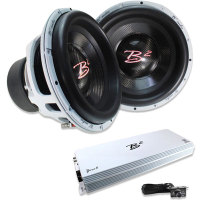 6000W RMS 1-Ohm Mono Zero6 Amp + 2 Dual 1-Ohm 3500W 15" Subwoofers B2-Z6-COMBO2