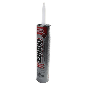 E6000 Black Industrial Strength Self-Leveling Waterproof Adhesive- 10.2 fl oz