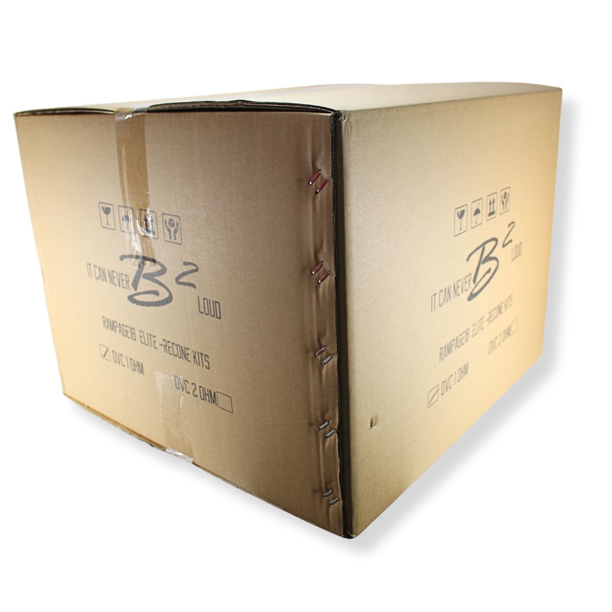 B2 Audio Rampage 18" Re-cone Kit Drop  2-Ohm 4" Coil Carbon Fiber