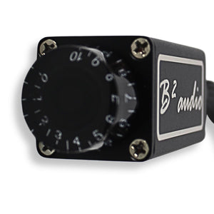Official B2 Audio Aluminum Cased 30" RCA Bass Knob Black with B2 Logo