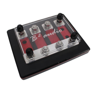 4 Spot Heavy Duty ANL Fuse Distribution Block w/ Acrylic B2 Audio Cover.