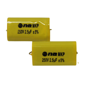 25 Pack of 2.5uF 250V 16000Hz at 4 Ohm Metalized Film Capacitor Bass Blockers