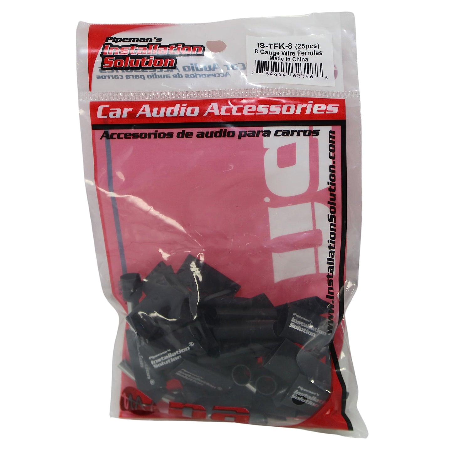 25 Pack 8 Gauge Wire Ferrules with Heat Shrink IS-TFK-8 for Secure Installations