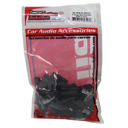 25 Pack 8 Gauge Wire Ferrules with Heat Shrink IS-TFK-8 for Secure Installations