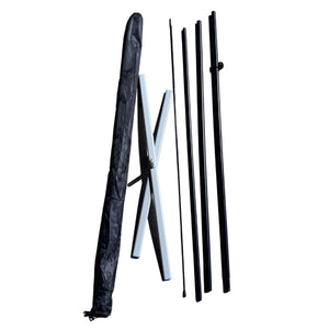 B2 Audio Beach Flag Feather Banner w Pole Kit & Base 2.4' x 14'