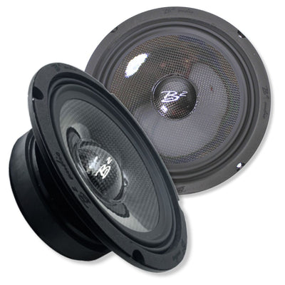 B2 Audio 8"  Carbon Fiber Marine, Motorcycle, Powersports, 3.3-Ohm Shallow Mount Speakers, Sold in pairs RAGE8CFM